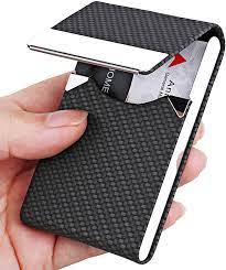 The black acrylic design of a wall mount business card holder makes it both durable and stylish. Buy Business Card Holder Metal Business Card Case Pocket Card Holder For Women Men Professional Pu Leather Business Card Holders Name Card Holder Purse Card Case With Magnetic Closure Black Xbz Online