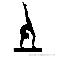 Gymnast 9 Sports Decor Silhouette Decals Gymnastics Silhouette Silhouette Clip Art