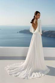 Kurzes, rückenfreies kleid mit dünnen trägern und leichtem. Stil 88027 Langarmeliges Kleid Aus Crepe Mit Wasserfallausschnitt Justin Alexander