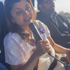 And we are off! Bus from New Jersey to Pennsylvania with New Jersey Dems  and South Asians for Harris with Historian Marc Aronson sharing the history  behind the song “We Shall Overcome”