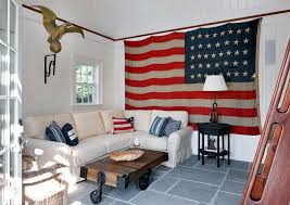 Cool Living Room Interior Design With Usa Decorations Ideas