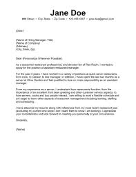 Kitchen assistant cover letter provides a crisp outline of the professional character of the kitchen assistant. Assistant Restaurant Manager Cover Letter