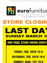 The experience of walking into the vast eurofurniture showroom is breathtaking. Euro Furniture Get You Dream Sofa At The Store Closing Sale Up To 70 Off Milled