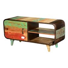 Same day delivery 7 days a week £3.95, or fast store collection. Retro Rainbow Reclaimed Wood Iron Tv Console Media Cabinet