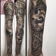 Black And Grey Sleeve Pin On Tattoo S