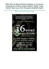 You Are The One You Ve Been Waiting For Pdf Pdf The 16 Word Sales Lettera A Proven Method Of Writing Multi Million Dollar Copy Faster Than You Ever Thought Possible Ipad In 2020 Words Writing Thoughts