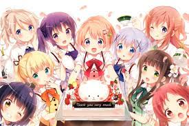 Hoto Kokoa Hoto Moka Aoyama Midori Kafuu Chino Kirima Sharo Gochuumon Wa Usagi Desu Ka Anime 1080p Wallpaper Hdwallpaper Desktop Kokoa Gambar Anime Gambar