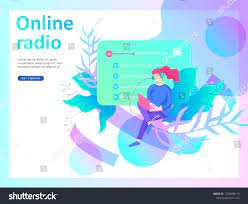 Concept Of Internet Online Radio Streaming Listening People Relax Listen Dance Music Applications Playlist Online Songs Radi Music Blog Radio Station Radio