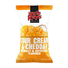 Cela représente environ 30% de l'apport journalier pour un régime moyen à 2000 calories. Uncle Ray S Sour Cream Cheddar Potato Chips 4 25oz 120g American Fizz
