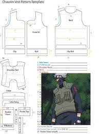 Chuunin Vest Pattern Template By Yumelifecosplay Naruto Costume Diy Cosplay Diy Naruto Costumes