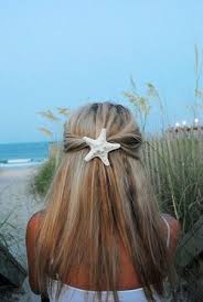 Bird With Long Hair On Head Knobby Starfish Hair Clip Real Starfish French Barrette Starfish Hair Clip Long Hair Styles Beach Hair