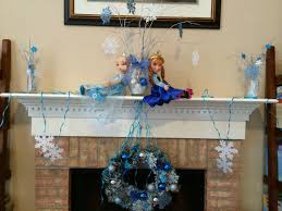 Decoration Frozen Themed Birthday Party At Home Decorations Fireplace Mantel Frozen Birthday Frozen Birthday Party Kids Party