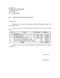 5 contoh surat penawaran pengadaan barang. Surat Penawaran Pemasangan Jaringan Lan