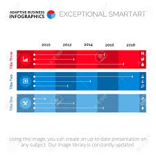 comparing three parts chart element of diagram presentation