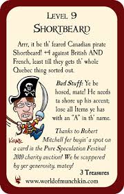 Made for teachers and parents. Shortbeard Munchkin Booty Promo Card