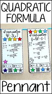 Quadratic Formula Math Pennant Activity Quadratics Math Pennant Maths Formula Book