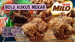 Resep kue tanpa oven yang pertama ini sudah pasti jadi favorit semua orang! Bolu Kukus Mekar Milo Tanpa Sprite Tanpa Sp Tanpa Mixer Hanya Dengan 1 Telur Youtube