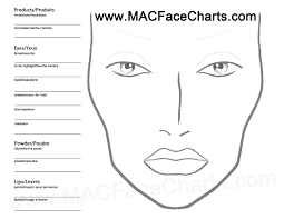 particular mac cosmetics halloween face chart 2010 blank