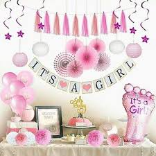 Baby shower gift ideas for girls. Complete Premium 41 Pcs Baby Shower Decorations For Girls Pink Baby Shower Decor Ebay