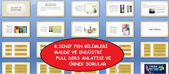8 Sinif Fen Bilimleri Madde Ve Endustri Konusu Etkinlik Ve Ornek Sorularla Ders Anlatisi Egitim Ogrenme Kartlar