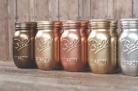 Rust Oleum Metallic Spray Paints Sprinkled And Painted At Ka Styles Co Metallic Spray Paint Mason Jars Painted Mason Jars