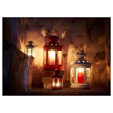 Rotera Lantern For Tealight White Indoor Outdoor White Ikea In 2020 Tea Lights Outdoor Lanterns Tree Lanterns