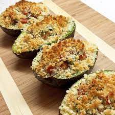 Blt Stuffed Baked Avocados Recipe Recipe Baked Avocado Avocado Baking Recipes Avocado Recipes
