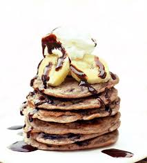 Banana Split Pancakes For One Banana Chocolate Chip Pancakes Sundae Recipes Banana Split