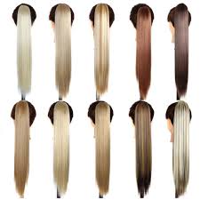 24 Synthetic Ponytail Long Straight Hair Claw Clip Ponytail Hair Extension Synthetic False Hair Tress Claw Clip In Ponytail