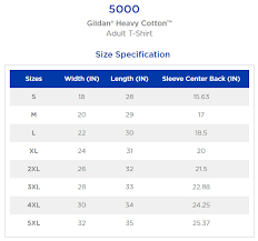 Gildan 5000 Size Chart Buurtsite Net