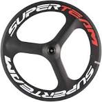 Superteam 700c 23mm Clincher Wheel 70mm Three Spoke Carbon Road Bicycle Tri  Spoke Wheel