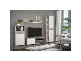 Ils sont design et modulables, en métal ou en chêne, et se positionnent à la verticale comme à l'horizontale. Living Meuble Tv Mural Complet Gulada Ensemble Meuble Tele Buffet Table A Manger Contemporain Blanc Et Decor Chene Vente De Sans Marque Conforama