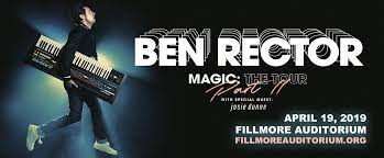 Ben Rector Tickets 19th April Fillmore Auditorium At Denver Colorado