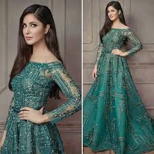 Stunning Katrina Kaif In Green Dress Indian Wedding Gowns Indian Wedding Outfits Designer Dresses Indian