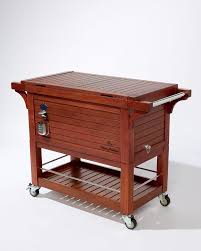 Mahogany Rolling Party Cooler Wooden Cooler Diy Party Cooler Wood Cooler
