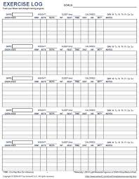 Download A Printable Exercise Log To Track Your Daily