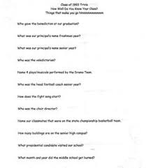 Our trivia questions are based on general knowledge so you do not have to worry about not including the kids. 9 Trivia Games For Reunion Party Ideas In 2021 Reunion Class Reunion Planning High School Reunion
