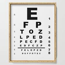 Eye Test Chart Serving Tray By Homestead