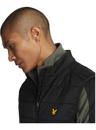 Lyle Scott Hybridweste Wadded Gilet, schwarz
