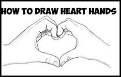 At the very top of the heart, draw a large tube extending upward, and back down to form the aorta. How To Draw Hearts With Flames Wings Arrows With Easy Step By Step Valentines Day Hearts Drawing Lessons Tutorials For Kids