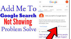 add me to search google not showing - add me to search google not ...