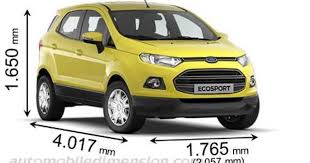 Dimensioni Ford Ecosport 2016 Con Lunghezza Larghezza E Altezza Auto Ford Mustang