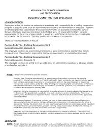 Construction administrative assistant job description. Https Www Michigan Gov Documents Buildingconstructionspecialist 12370 7 Pdf