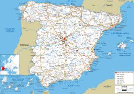 Spain map and satellite image. Detailed Clear Large Road Map Of Spain Ezilon Maps