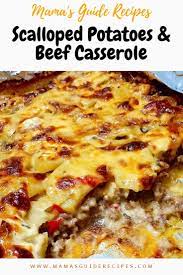 Scalloped Potato And Beef Casserole Beef Casserole Recipes Ground Beef Casserole Recipes Scalloped Potatoes