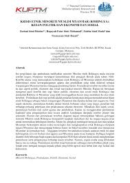 Hampir sejuta etnik rohingya tinggal di kem sangat kotor dekat sempadan bangladesh dan myanmar, selepas melarikan diri daripada tindakan ketenteraan pada 2017. Pdf Krisis Etnik Minoriti Muslim Myanmar Rohingya