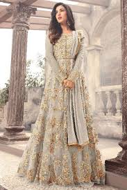 Groovy yellow colored party wear floral embroidered satin. Sonal Chauhan Grey Color Gorgeous Party Wear Net Fabric Designer Bollywood Style Floral Embroidery Indian Bridal Fashion Pakistani Bridal Dresses Abaya Fashion