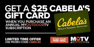 Check spelling or type a new query. Motv On Twitter Receive A 25 Cabela S Gift With The Purchase Of A New Annual Plan For 99 Reward Yourself Twice With The Best On Demand Outdoor Programming And A Visit To Your