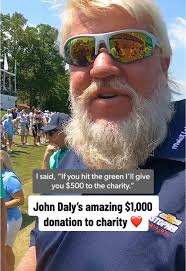 John Daly's Generous $1,000 Charity Donation