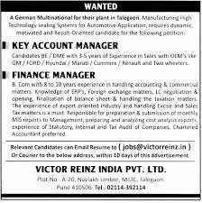 Financial tools and instruments hold the key to the success. Finance Manager Job In Pune Finance Accounting Timesascent Com